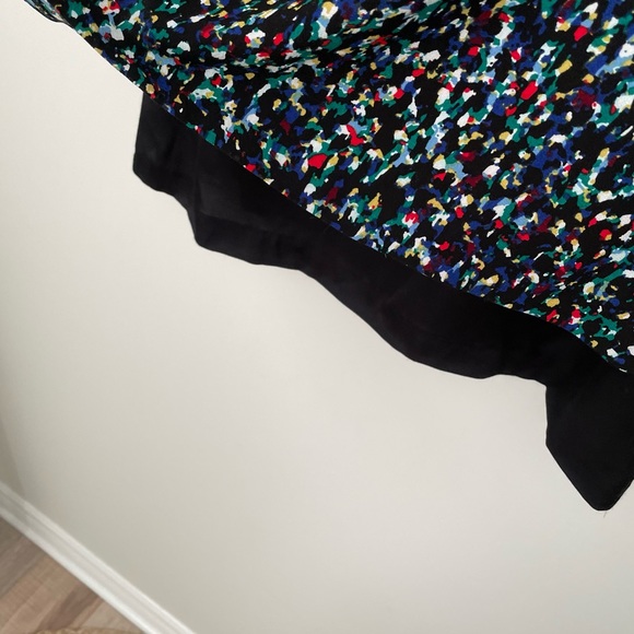 Sandro Paris Multi-Colour Abstract Print Layered Sleeveless Blouse - Picture 9 of 12